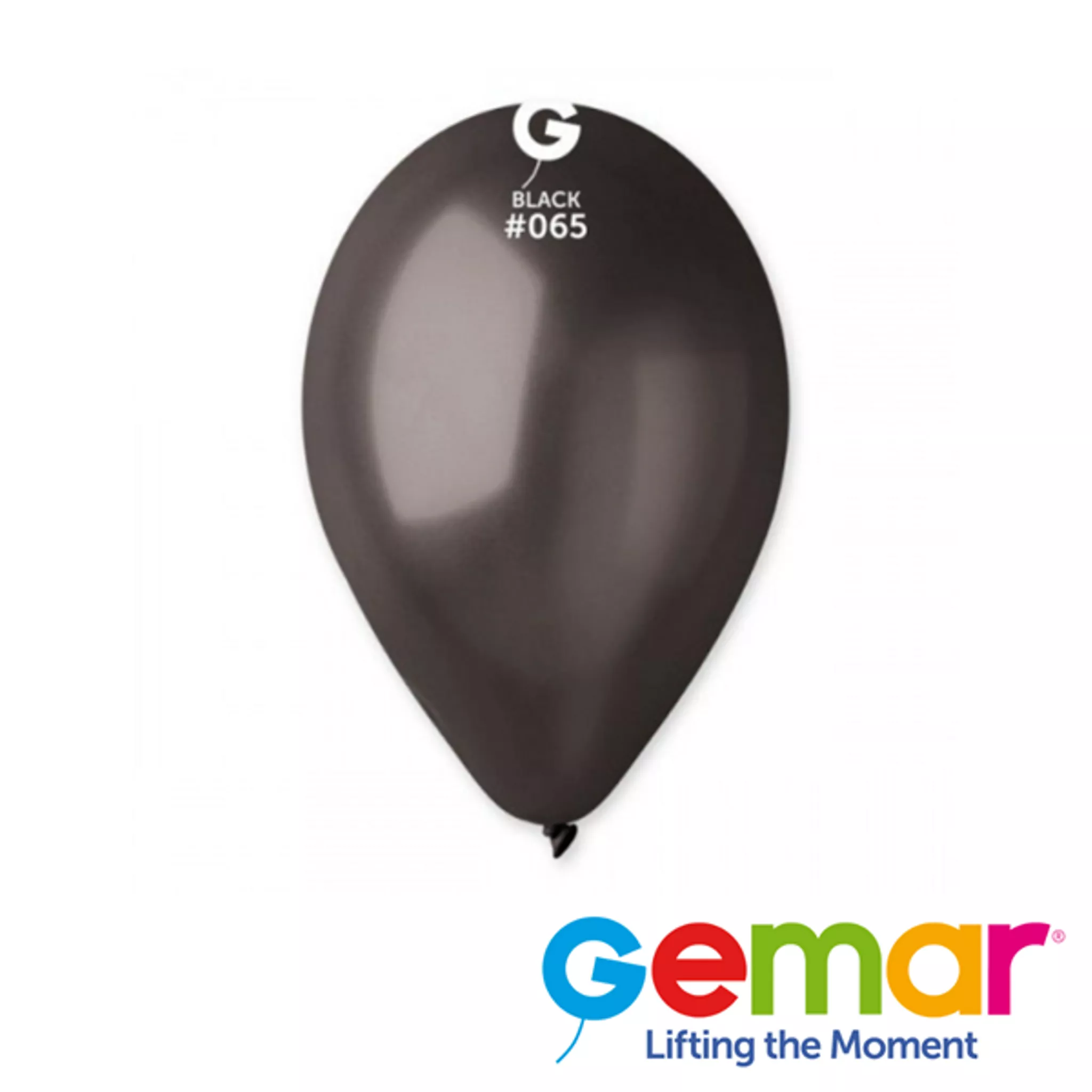 Gemar Metallic Black 13" Latex Balloons 50pk