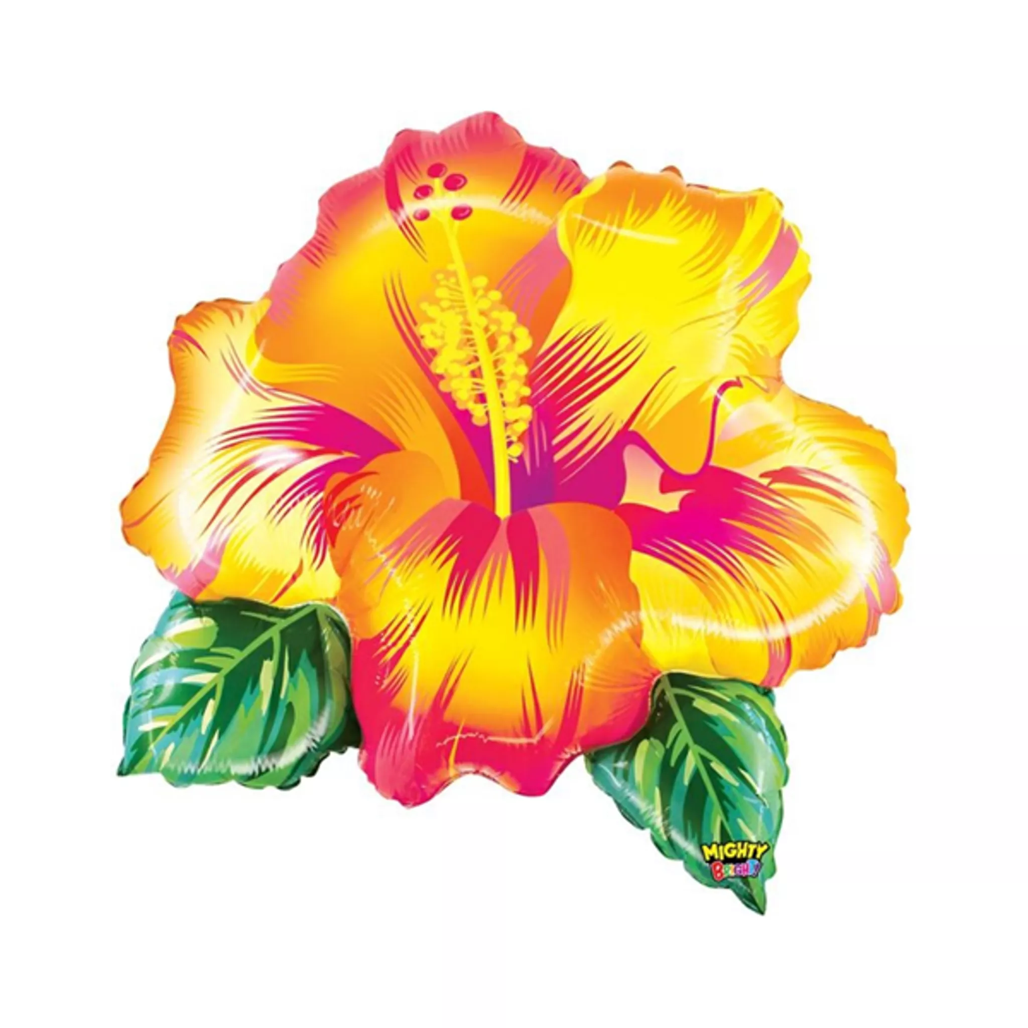 Grabo Yellow Hibiscus Tropical Flower 35" Large Foil Balloon