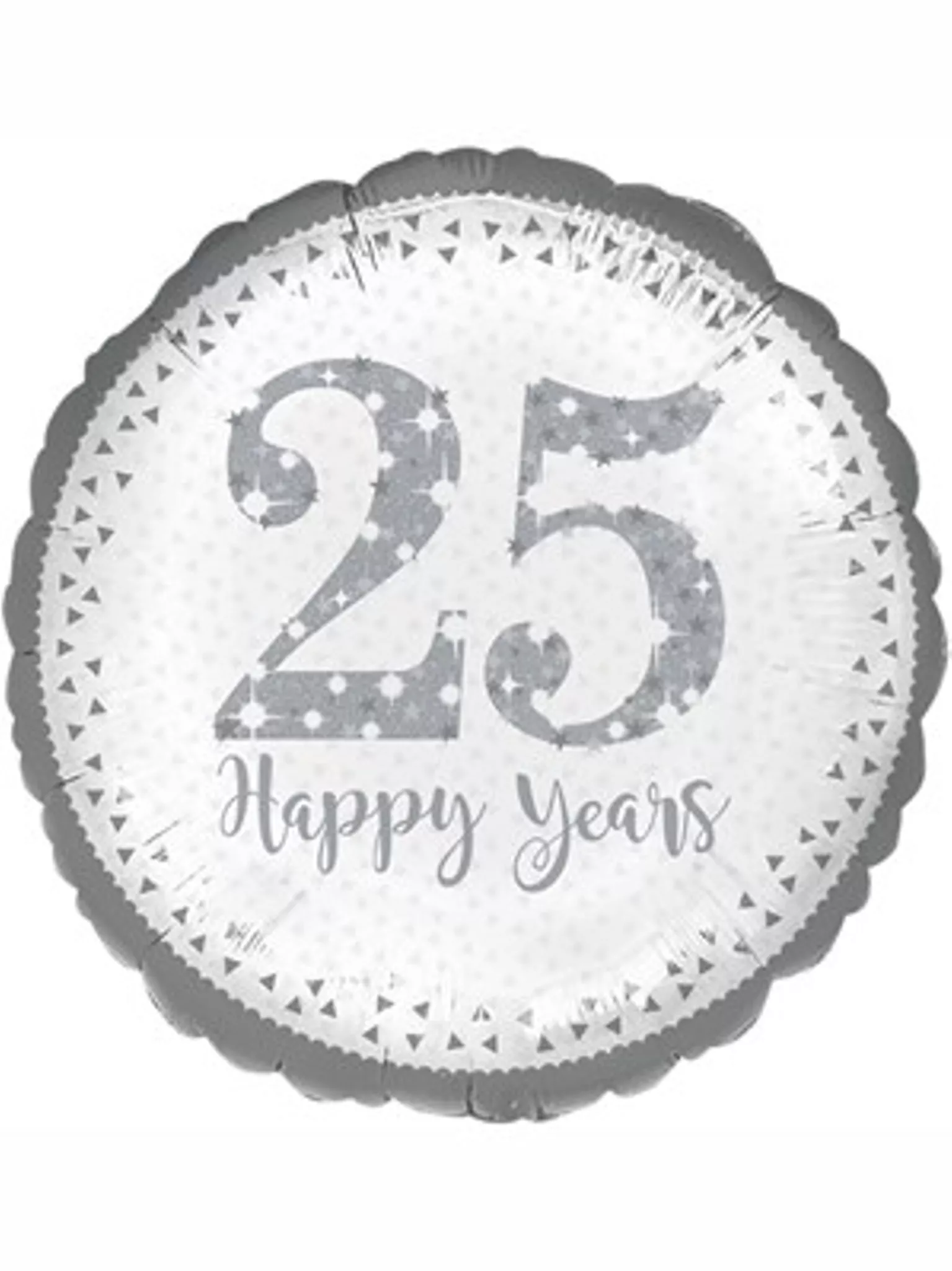 Amscan Sparkling 25th Silver Anniversary 18" Round Foil Balloon