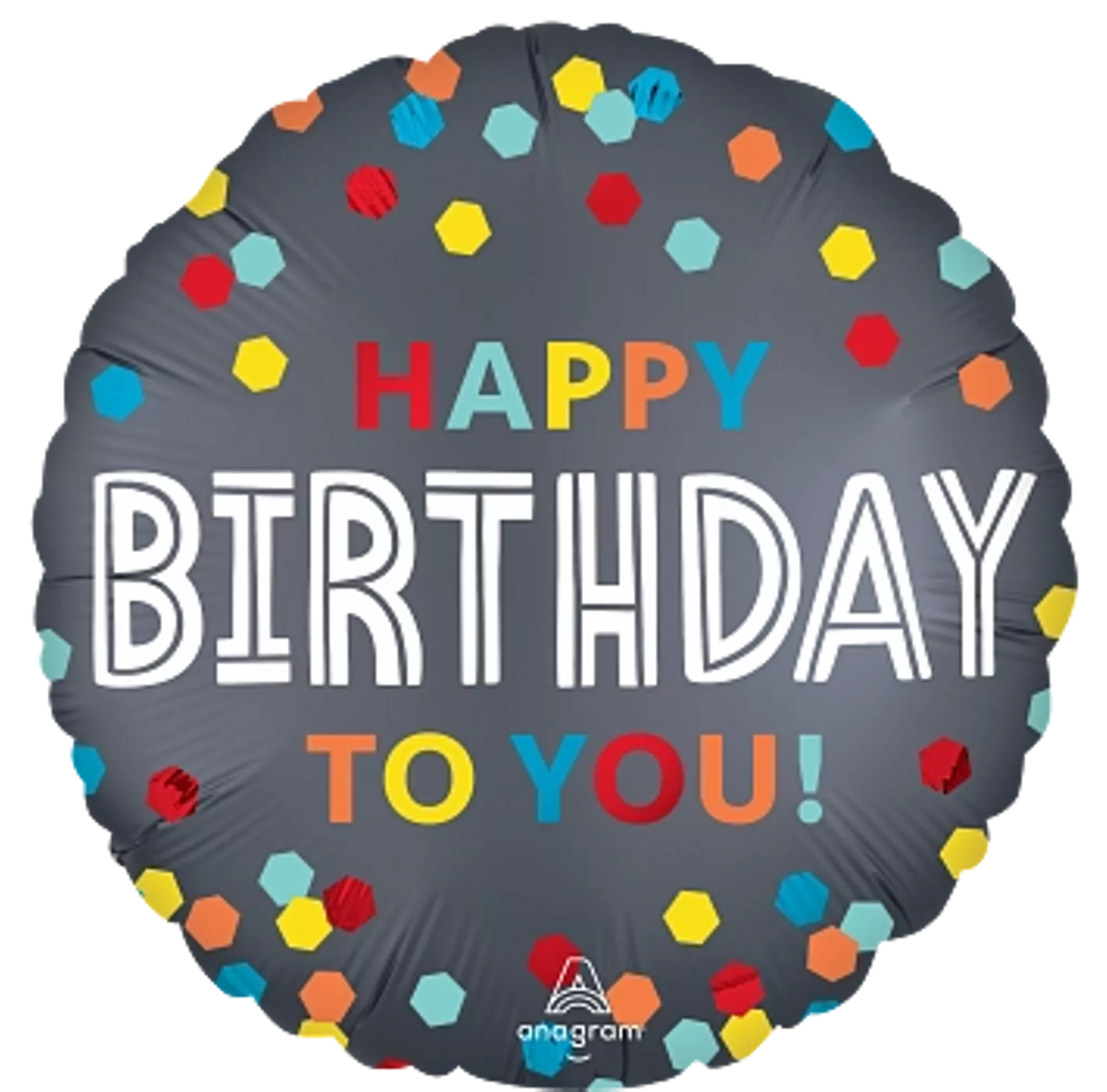 Anagram Foil Balloon Confetti Burst Birthday 18"