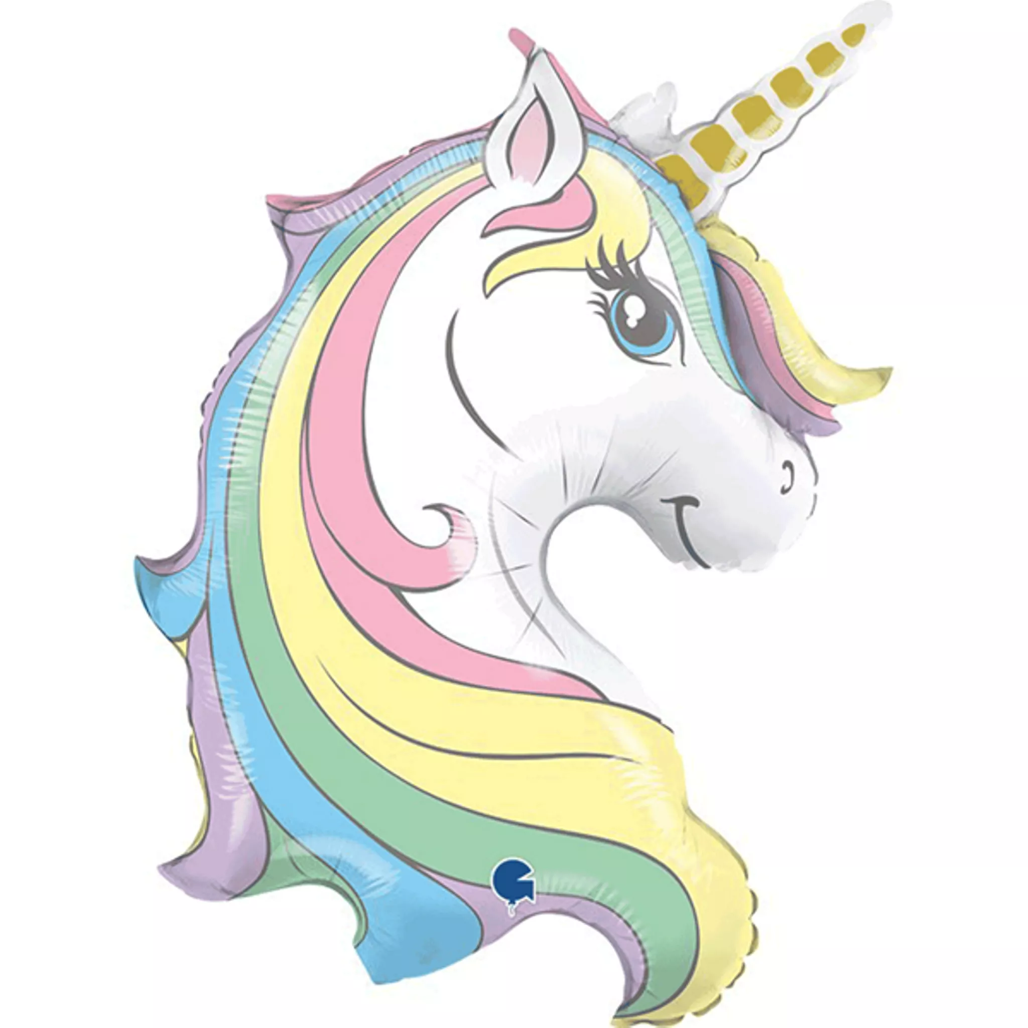 Grabo Macaroon Pastel Unicorn Head 39" Foil Balloon