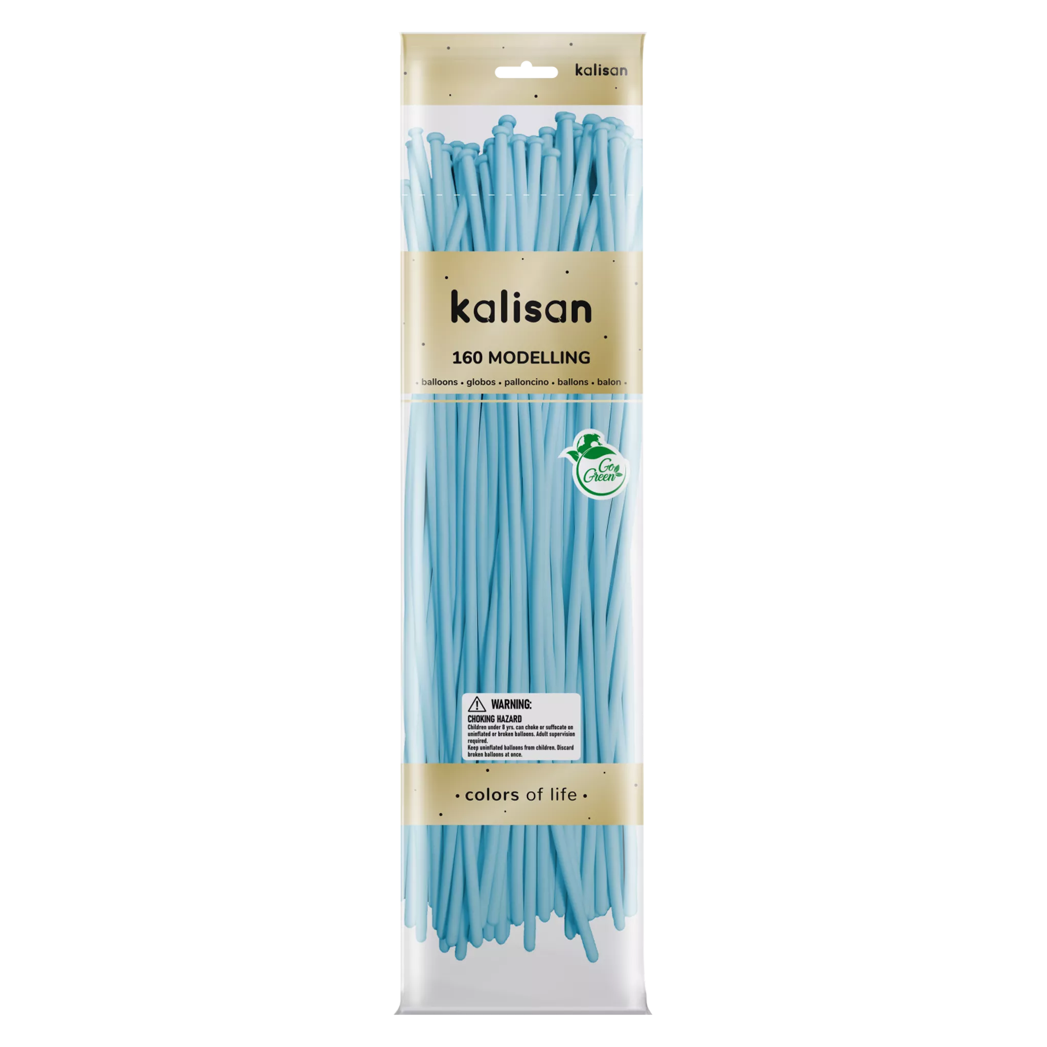 Kalisan 160M Nozzle Up Macaon Blue Latex Balloons 50pk