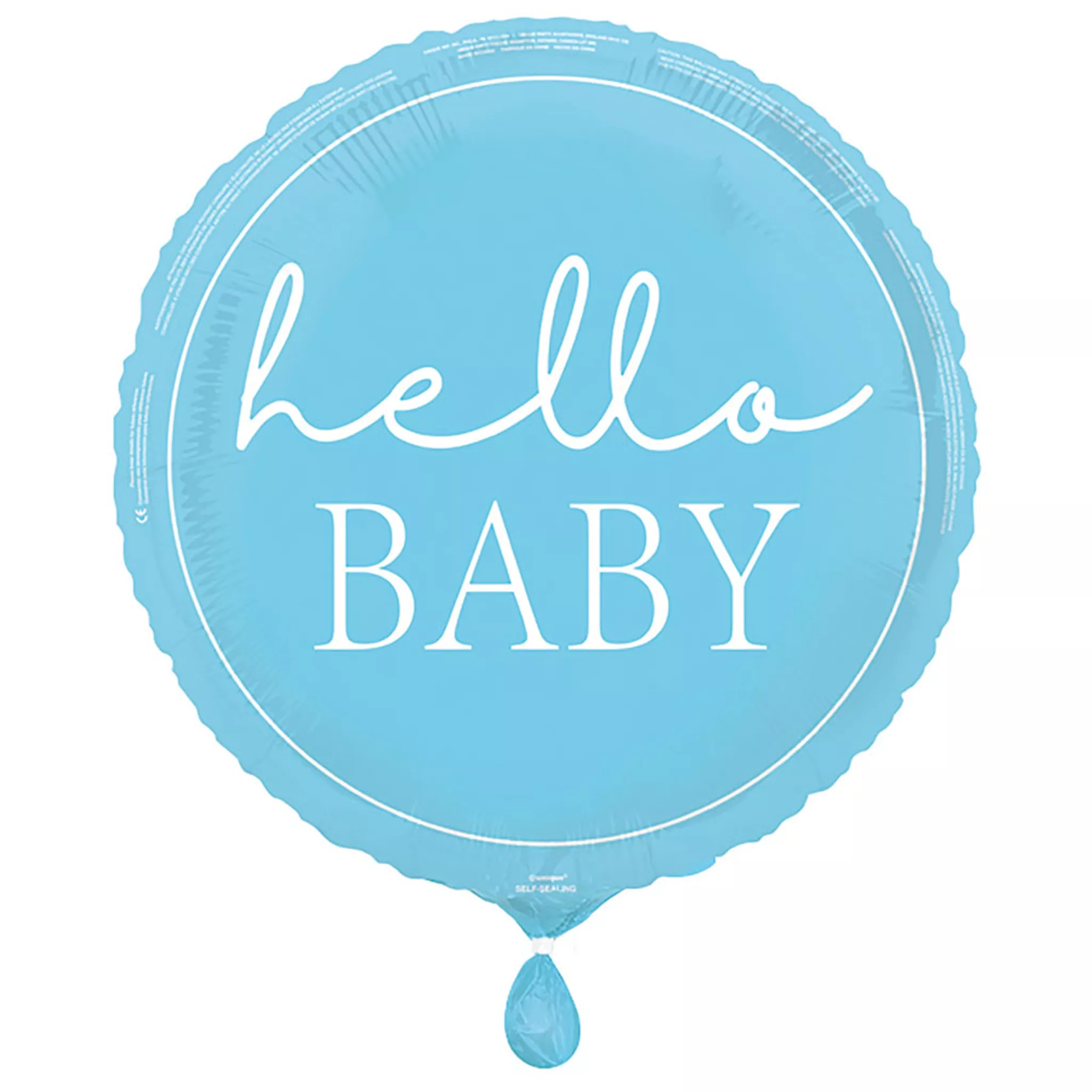 Unique Party Blue Hello Baby Round 18" Foil Balloon