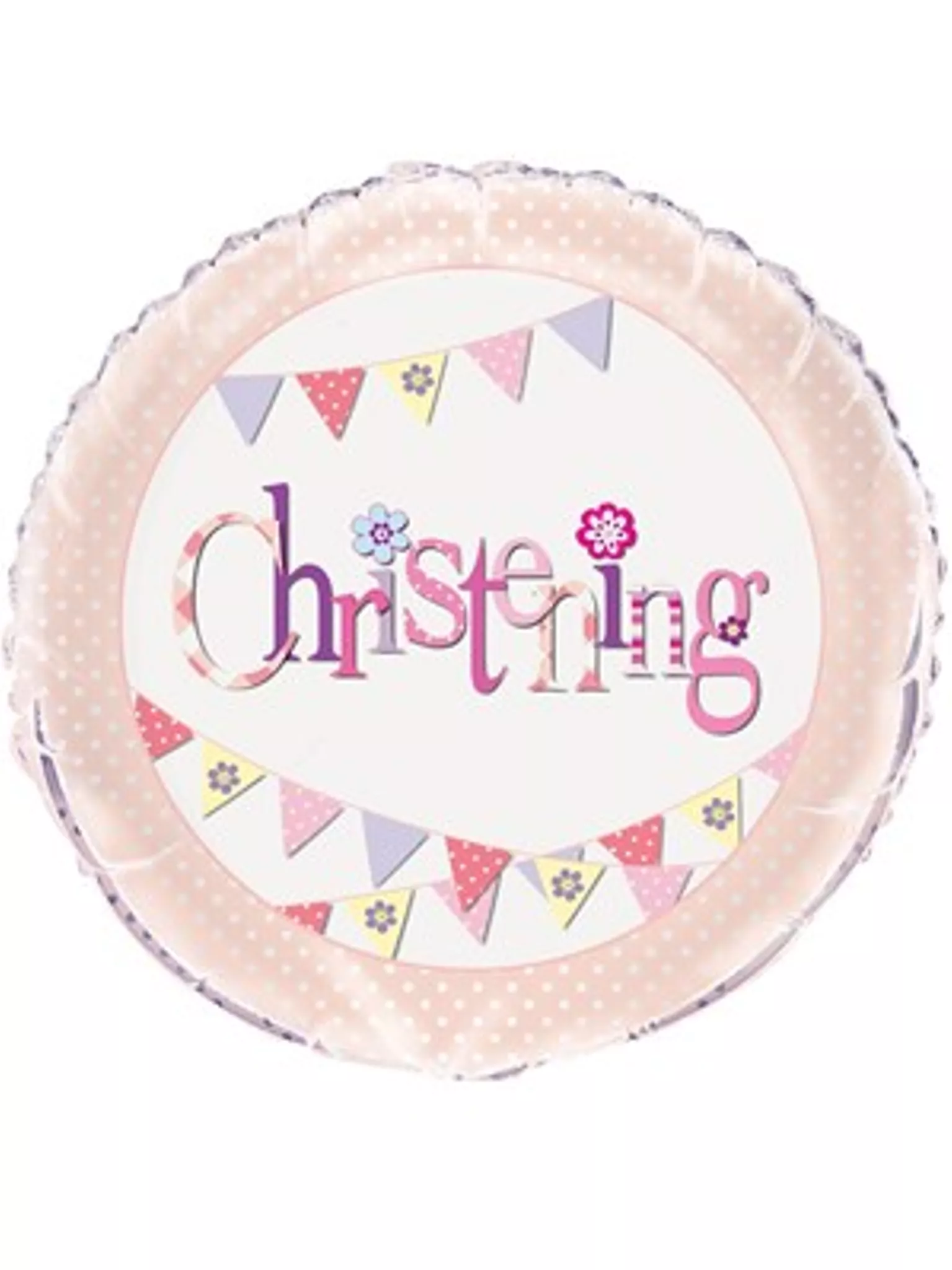 Unique Party Pink Christening Bunting 18" Foil Balloon