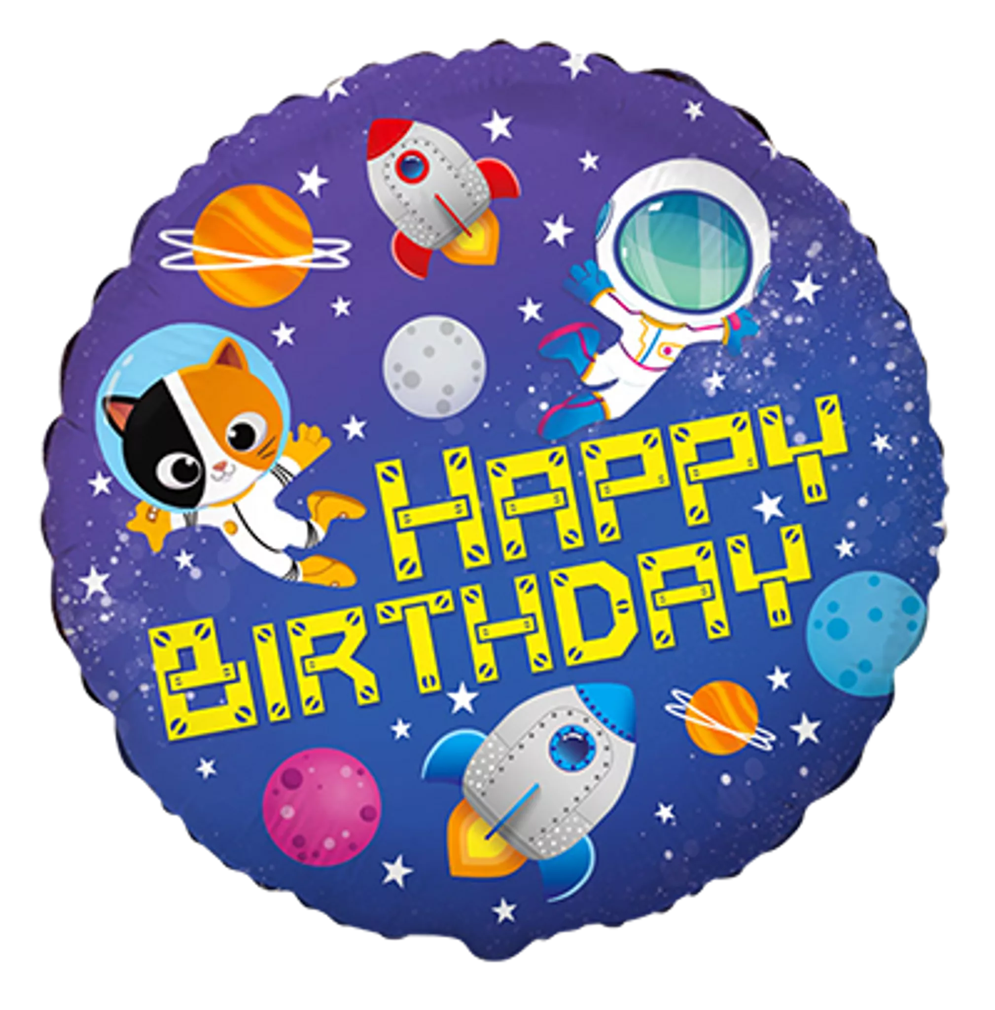 Flexmetal Foil Balloon Birthday Space 18"